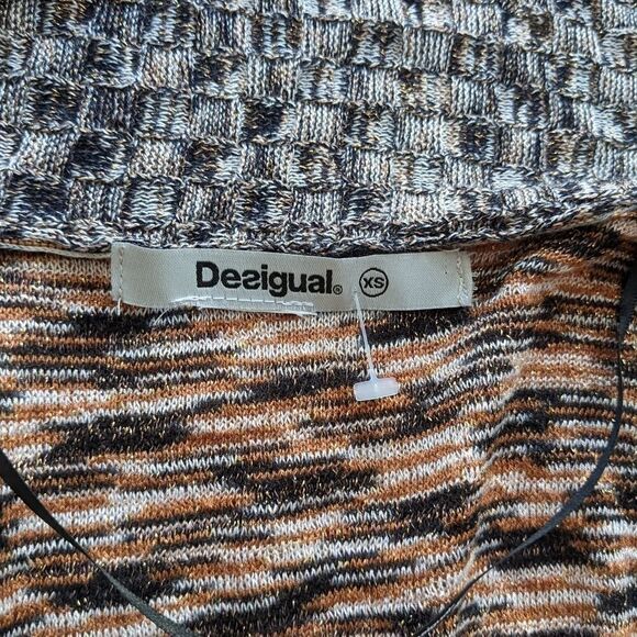 DESIGUAL Mencia Sleeveless Cardigan Vest Multi Color Size XS @O - Picture 4 of 11